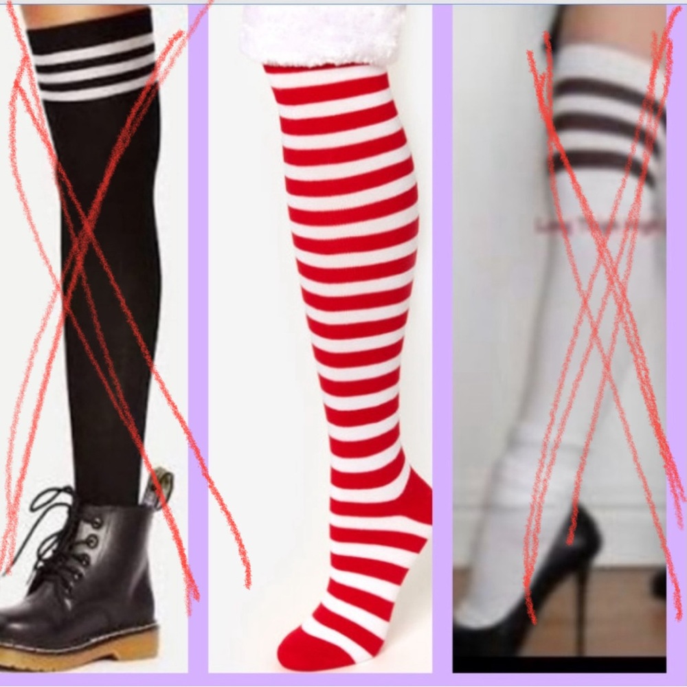 Thigh High Socks. Naughty Santa - Picture 1 of 2
